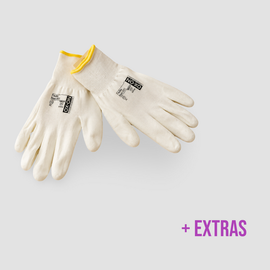 Malerhandschuhe als Extra im Set