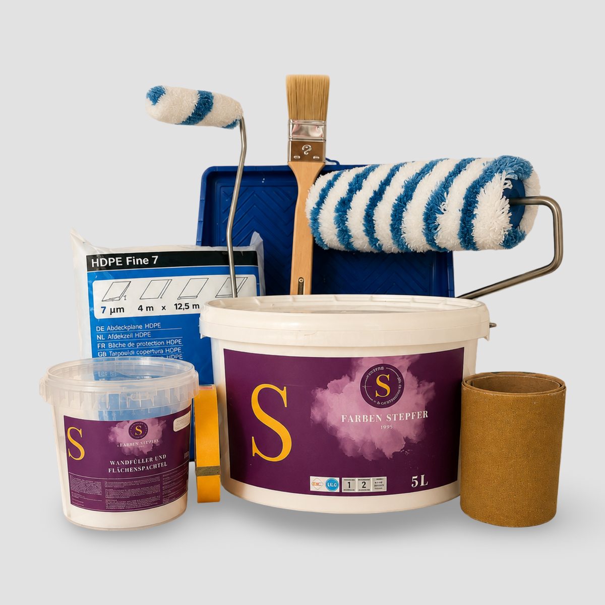 Decken-Set Comfort – Inhalt des Sets mit Material und Werkzeug