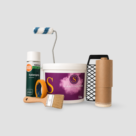 Fleckenentfernungs-Set Comfort – Inhalt des Sets mit Material und Werkzeug