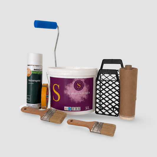 Fleckenentfernungs-Set Premium – Inhalt des Sets mit Material und Werkzeug