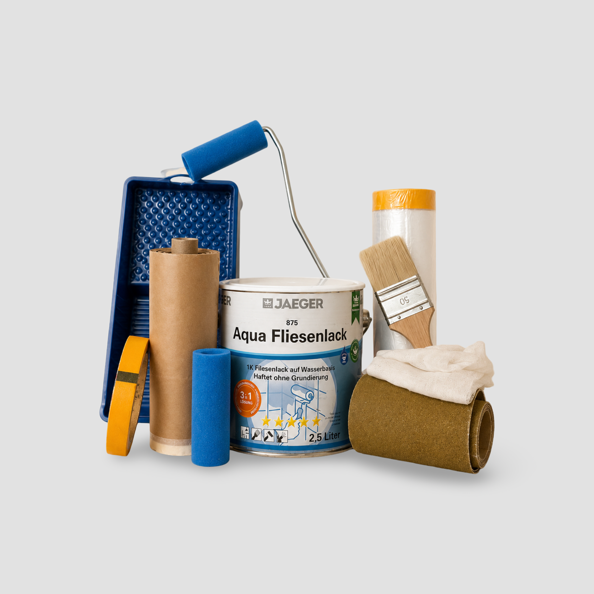 Fliesen-Set Comfort – Inhalt des Sets mit Material und Werkzeug
