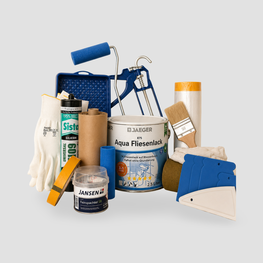 Fliesen-Set Premium – Inhalt des Sets mit Material und Werkzeug