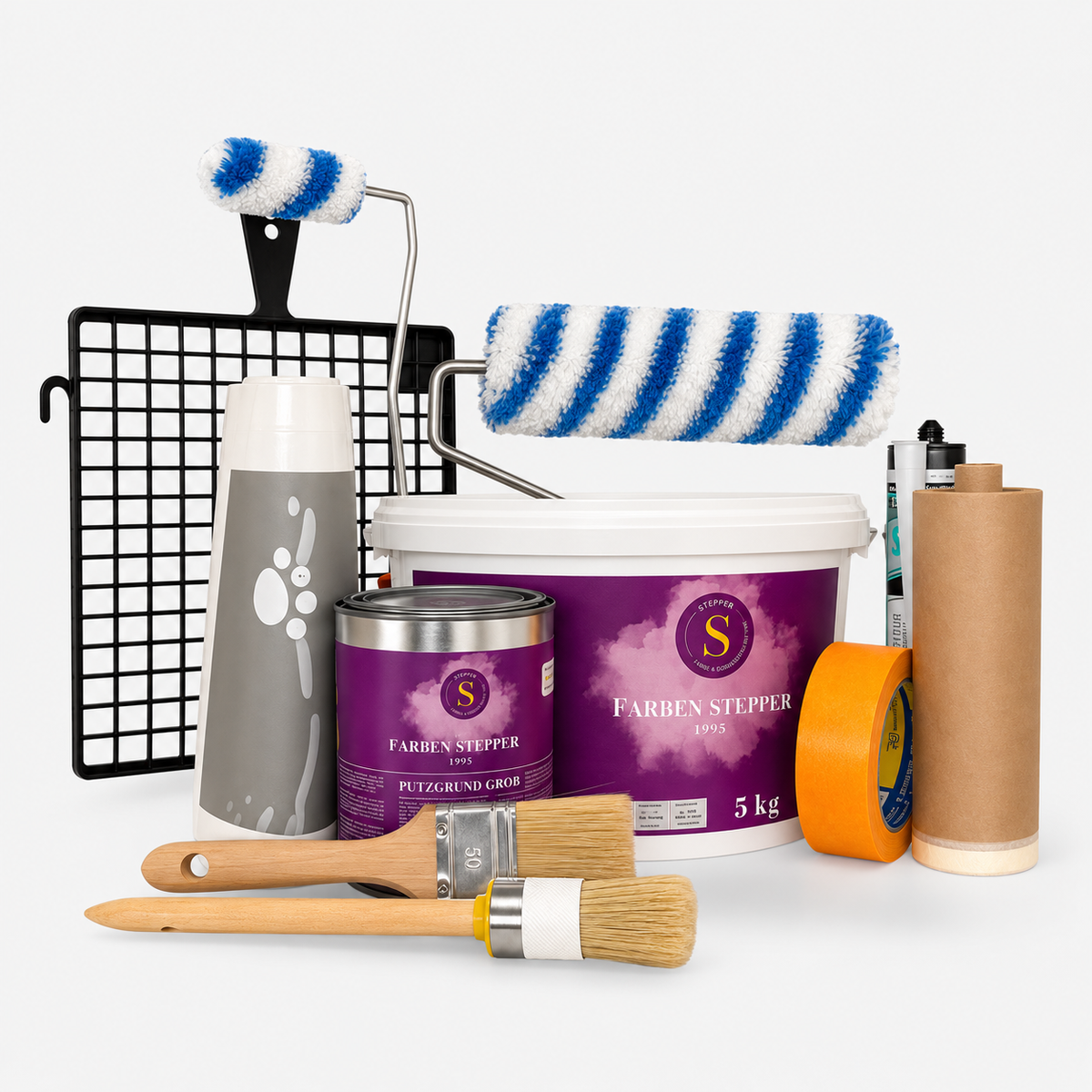Kinderzimmer-Set Premium – Inhalt des Sets mit Material und Werkzeug
