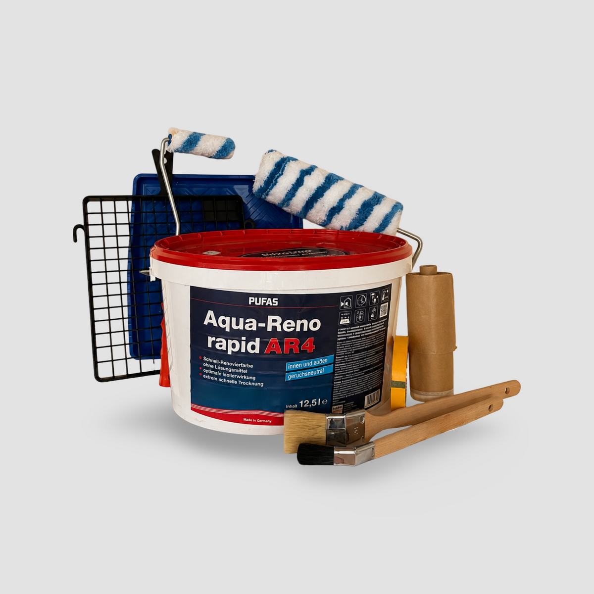 Raucherwohnungs-Set Comfort – Inhalt des Sets mit Material und Werkzeug