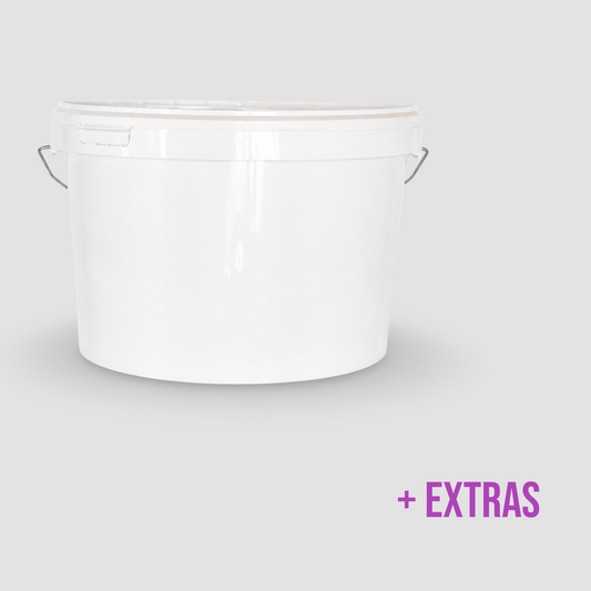 Leerer Eimer als Extra im Set
